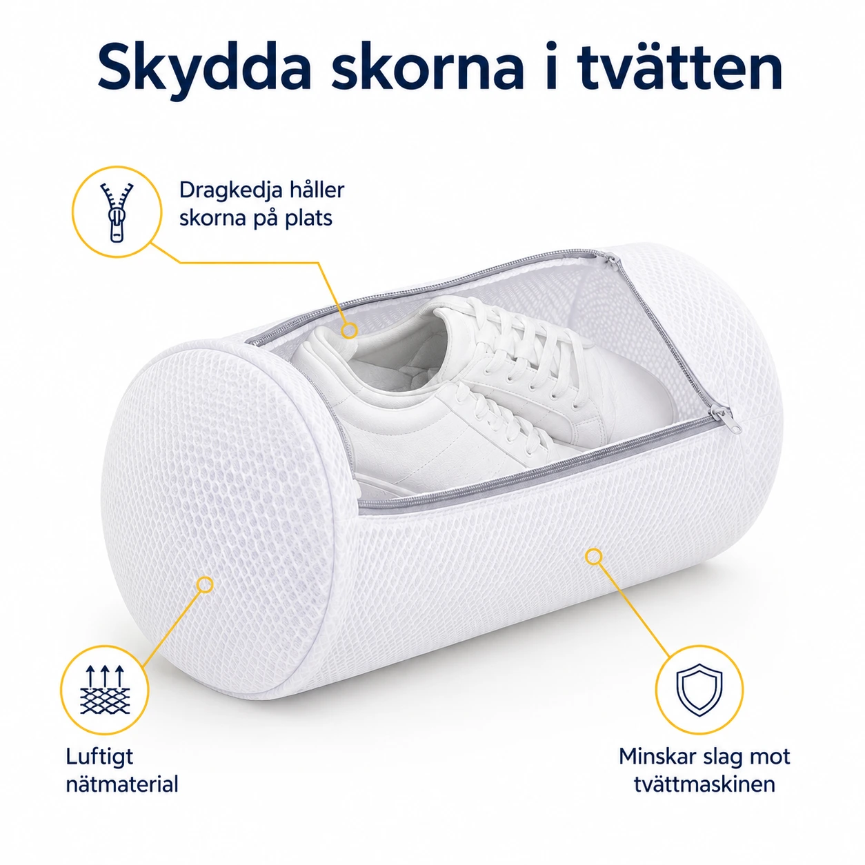 Tvättnät för Skor med Dragkedja