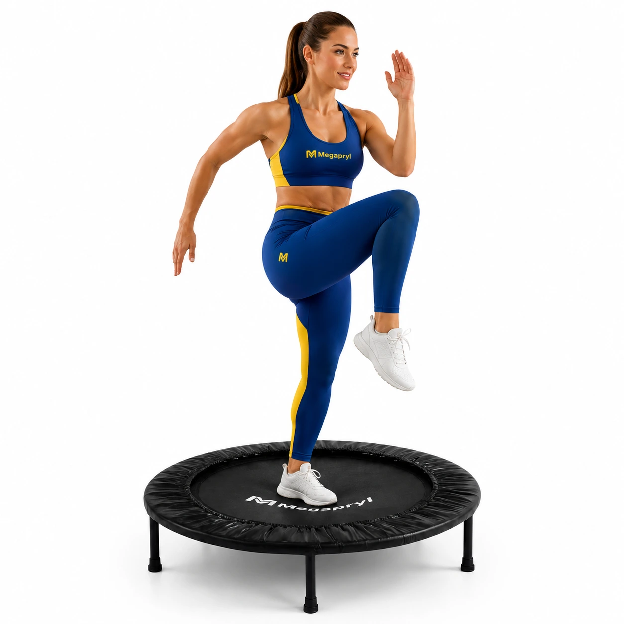 Fitnessstudsmatta 91 cm för hemmaträning med stålkonstruktion