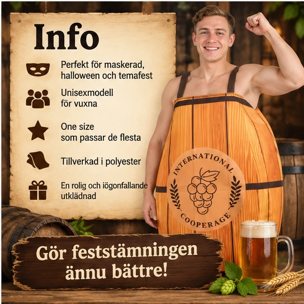 Öltunne-dräkt för vuxna unisex