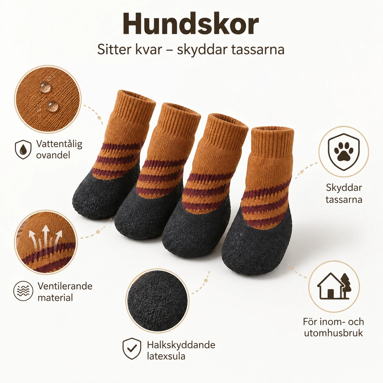 Vedenpitävät ja liukumattomat koirankengät 4-pack