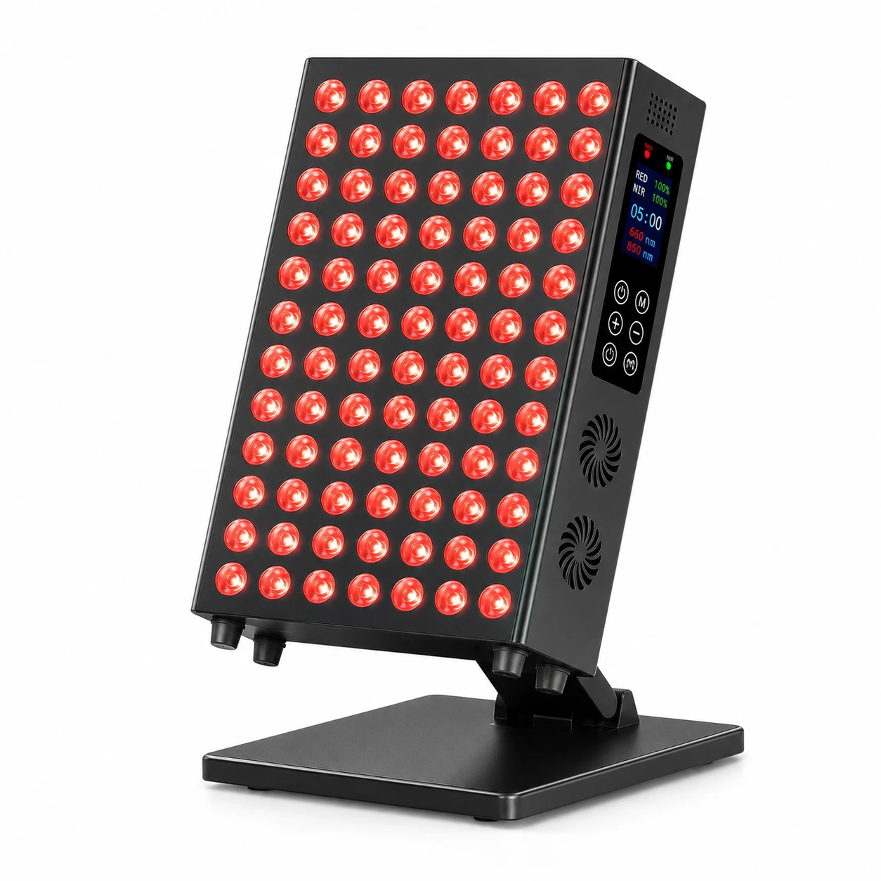 Rödljuslampa 72 LED med Timer och Justerbart Stativ