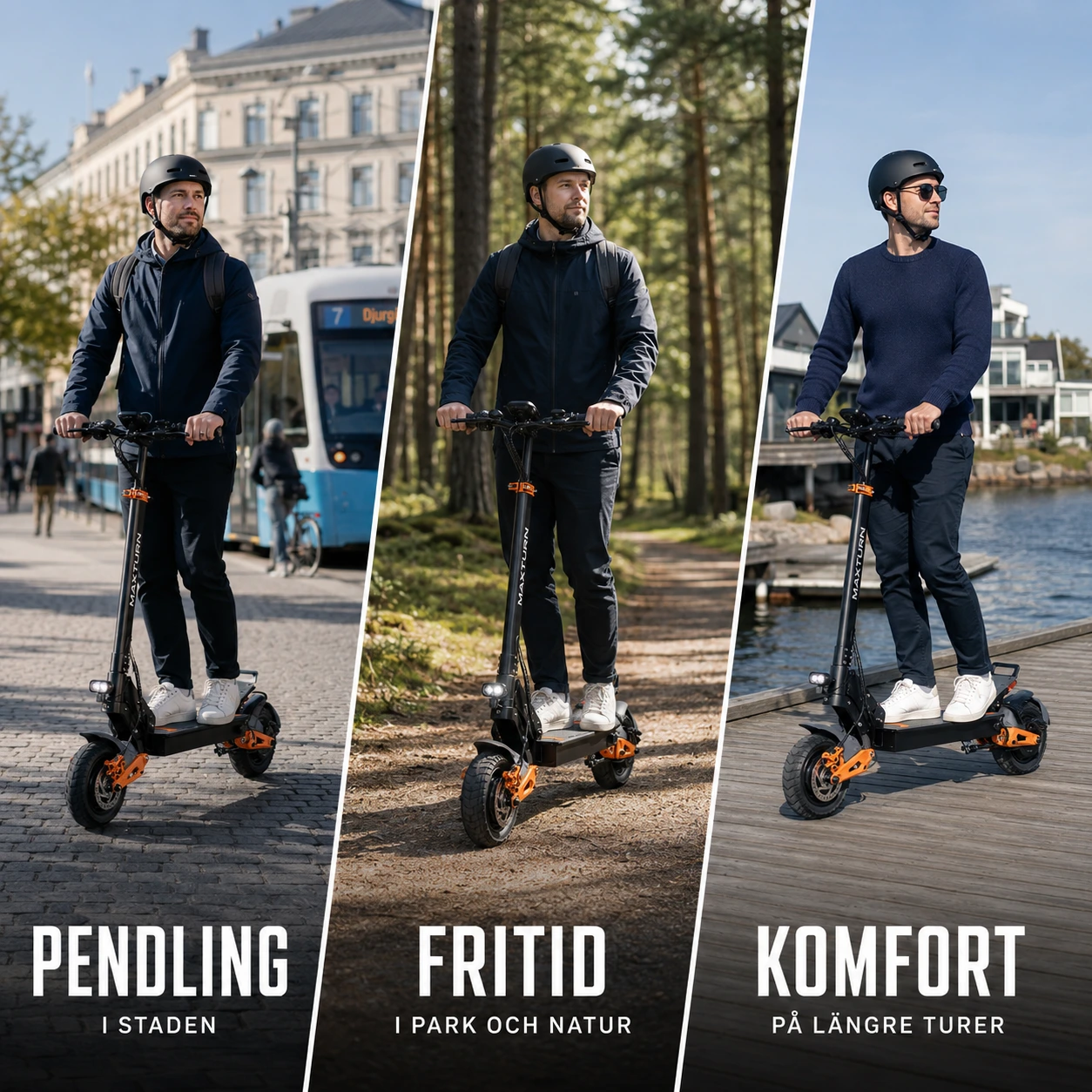 Elscooter med dubbla motorer 48V 20,8Ah och NFC 10 tum