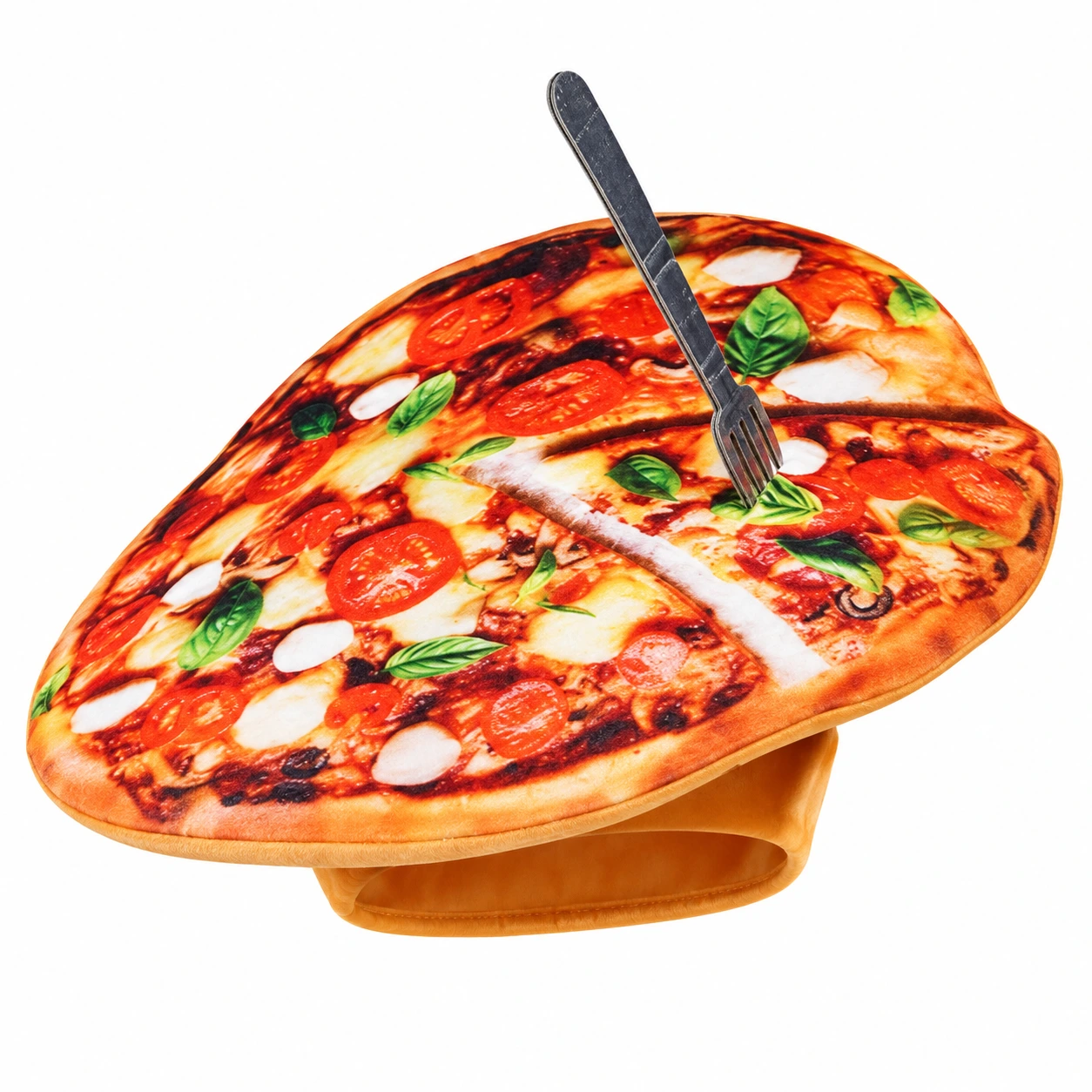 Rolig Pizza Hatt med Gaffel för Vuxna