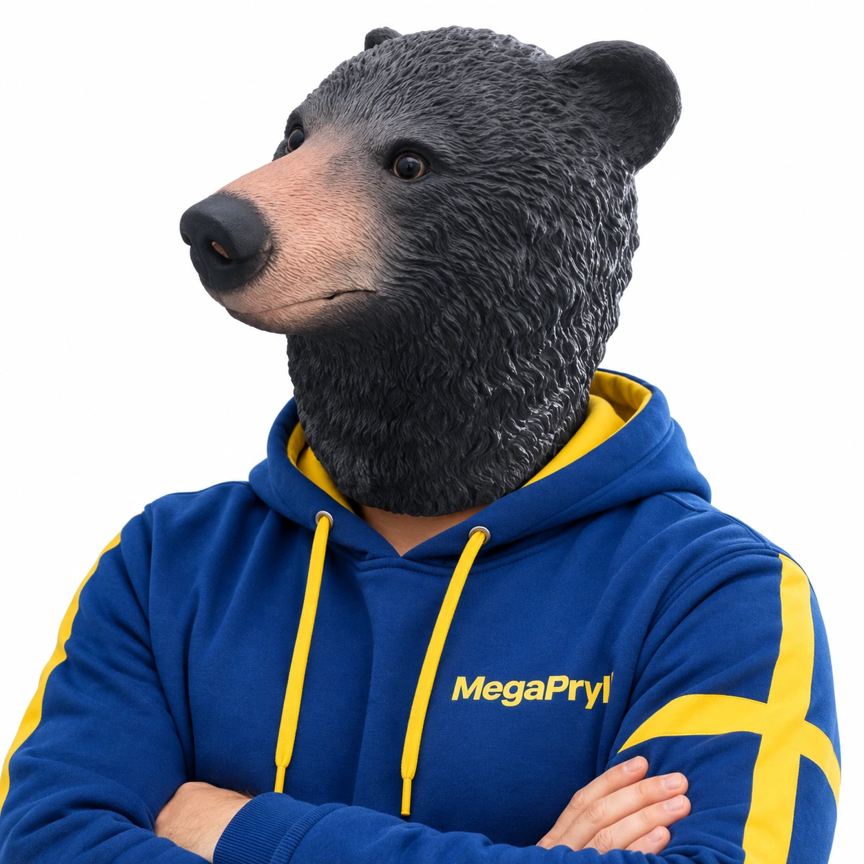 Svart Björn Latexmask
