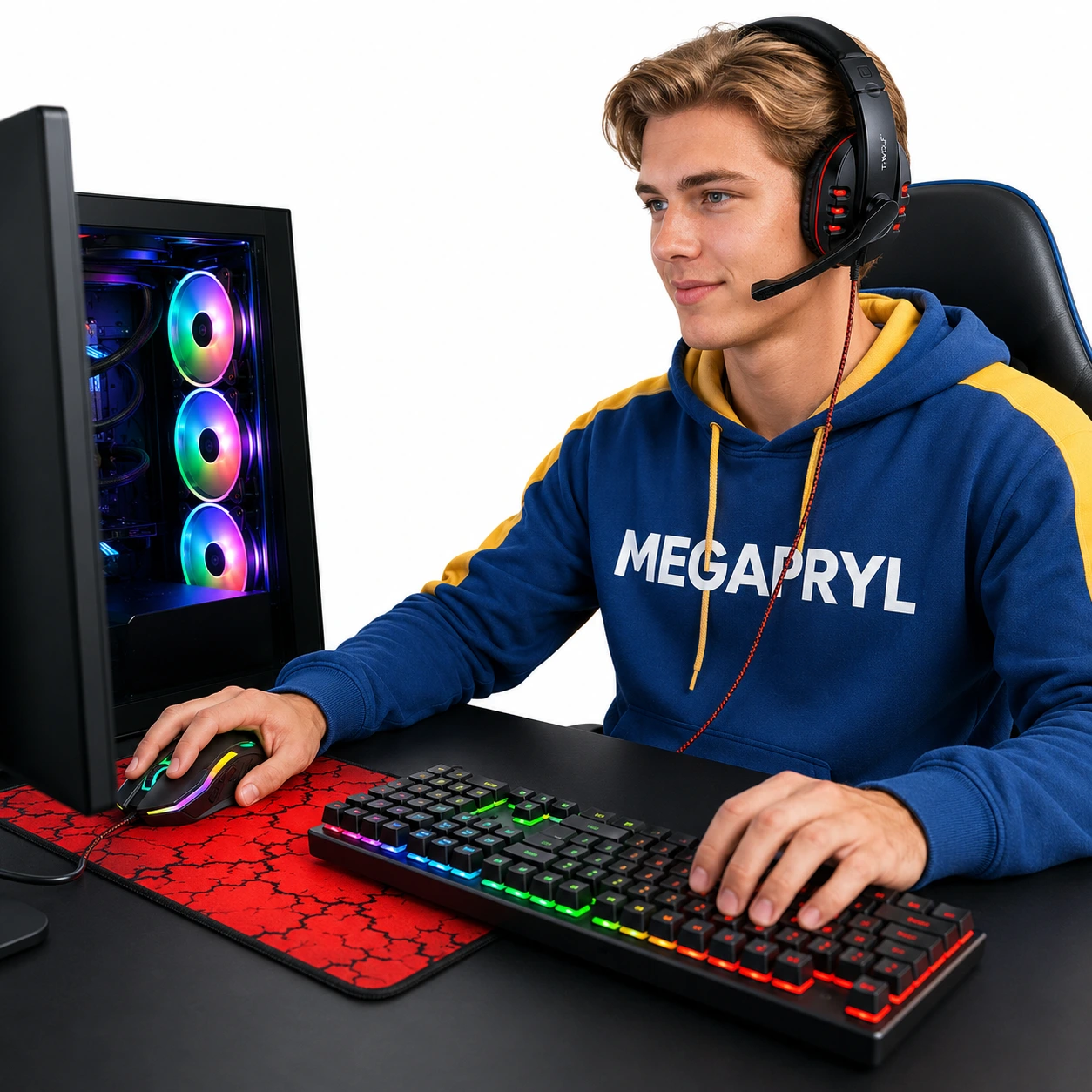 Gaming Set 4-i-1 – Tangentbord, Mus, Headset & Musmatta