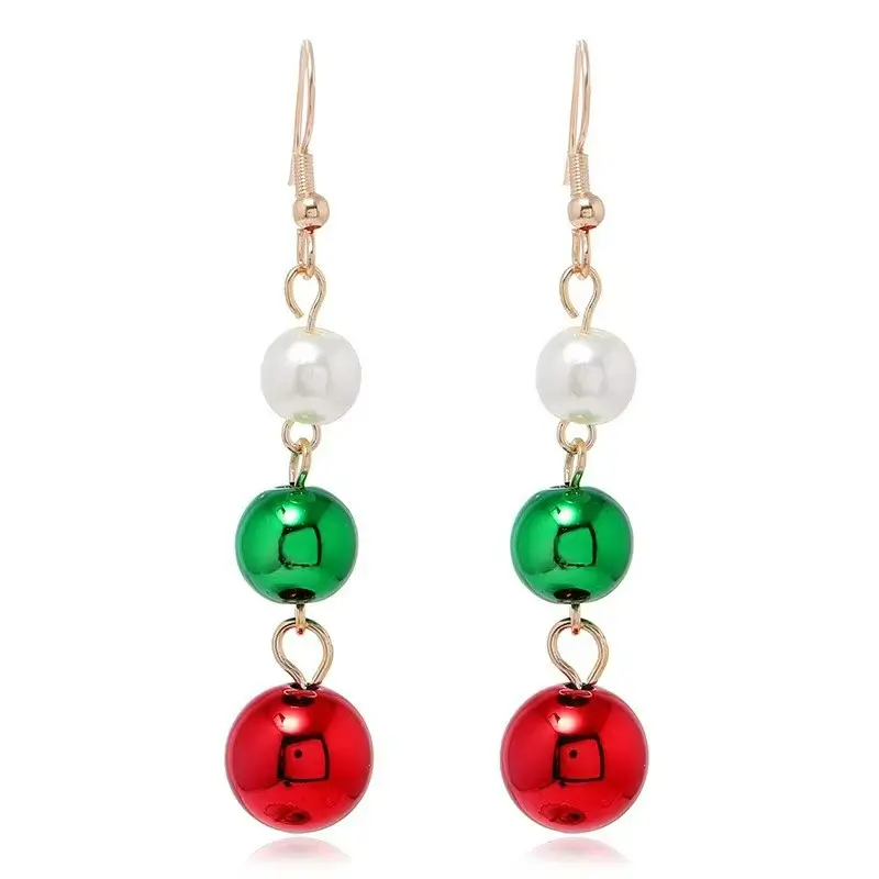 Julörhängen Med Färgade Pärlor