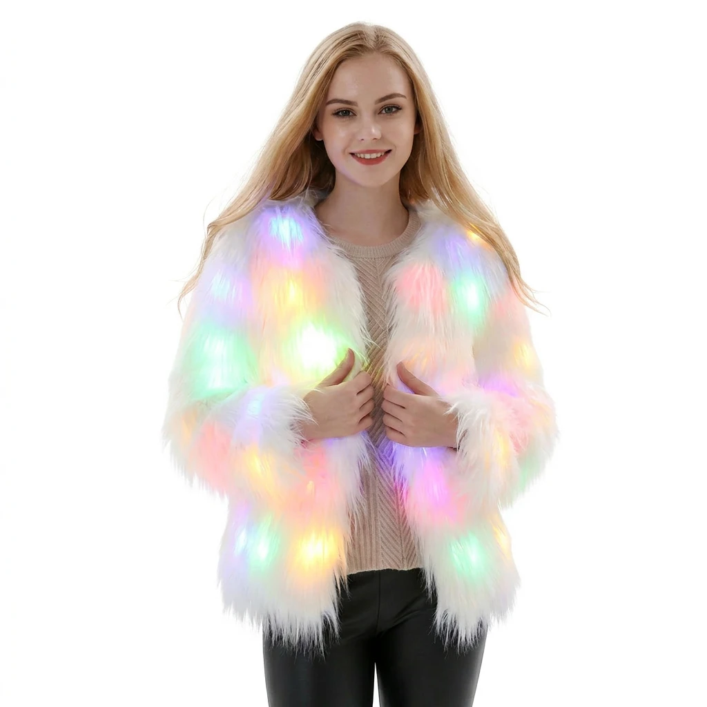 Pälsjacka – Med LED-belysning