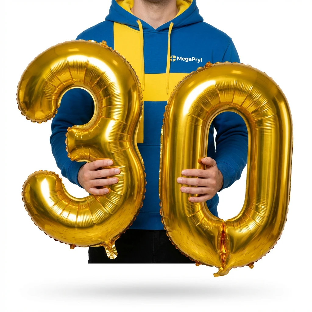 Guld Sifferballong 100 cm – Jubileum