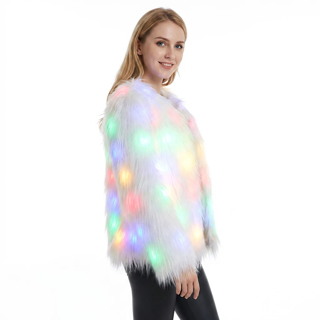 Pälsjacka – Med LED-belysning