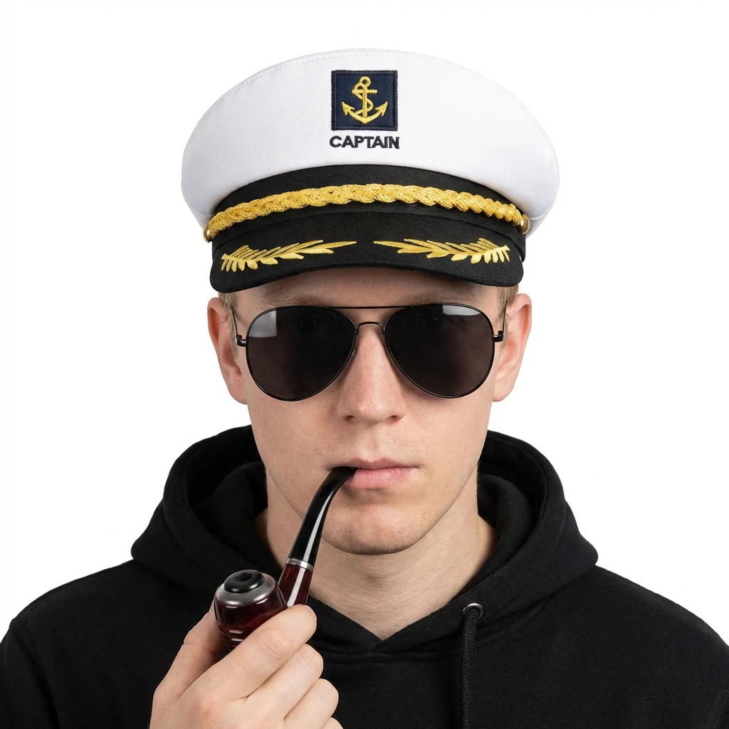 Sjömanshatt Vuxen Kaptenshatt
