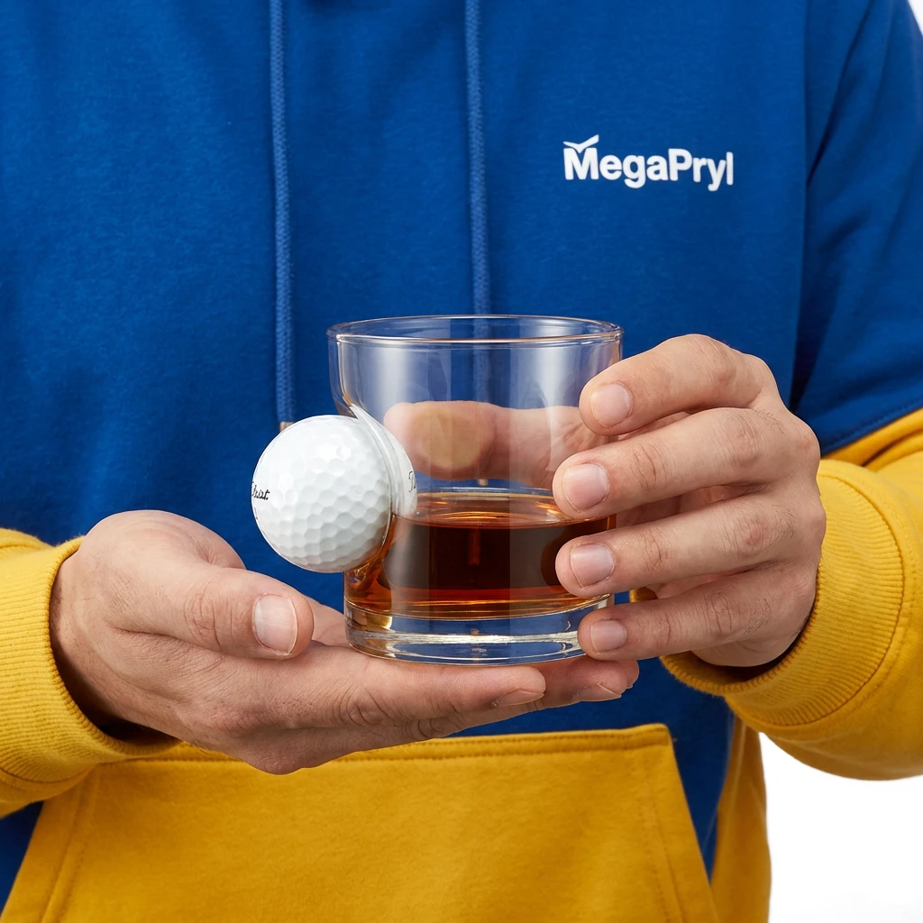 Whiskyglas Golfboll Design
