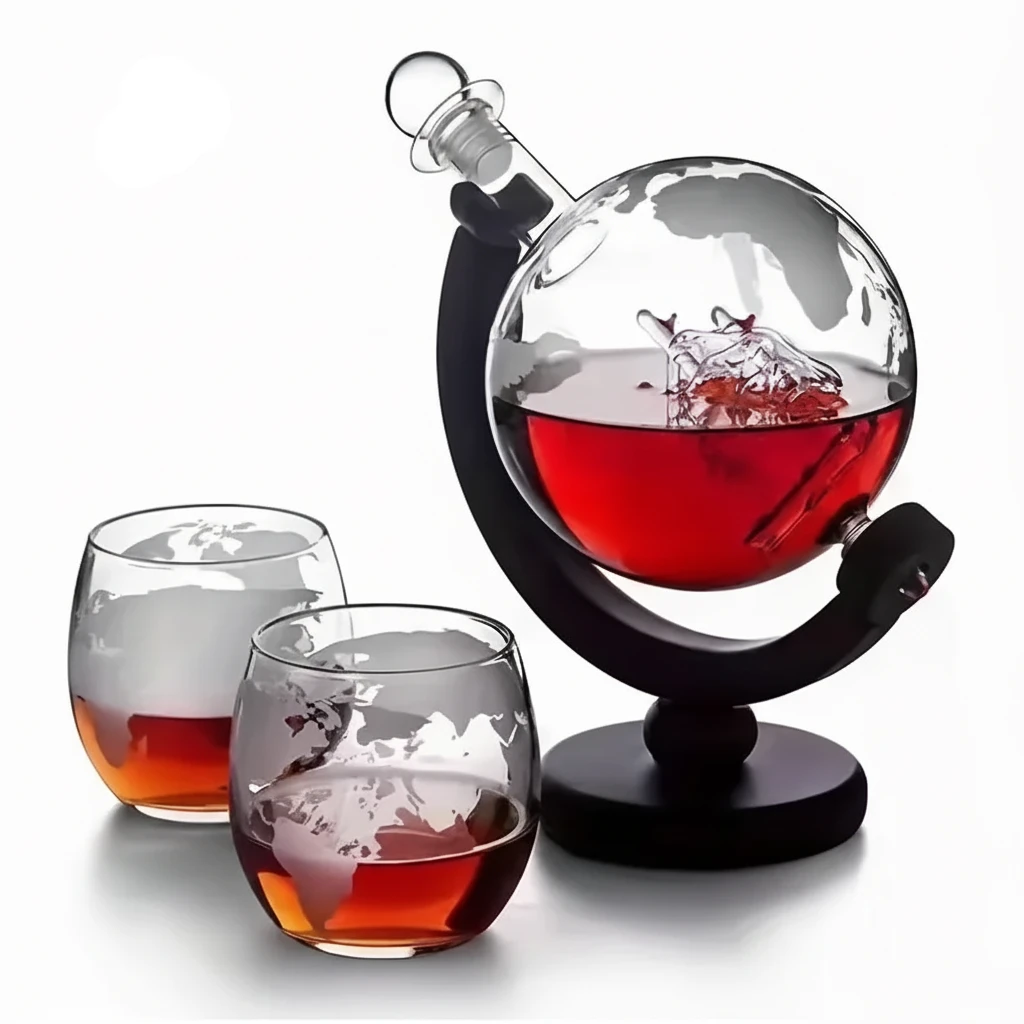Glob Karaff Träställ Glas