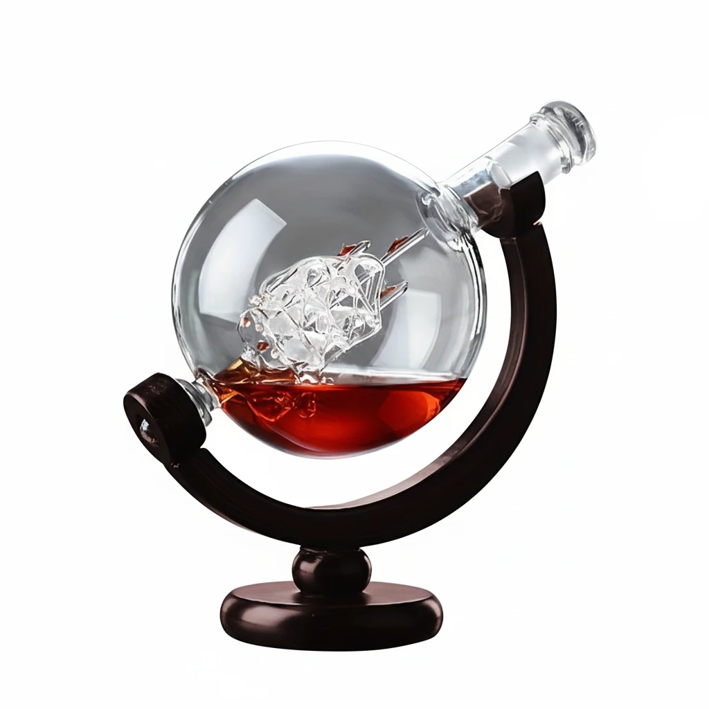 Glob Karaff Träställ Glas