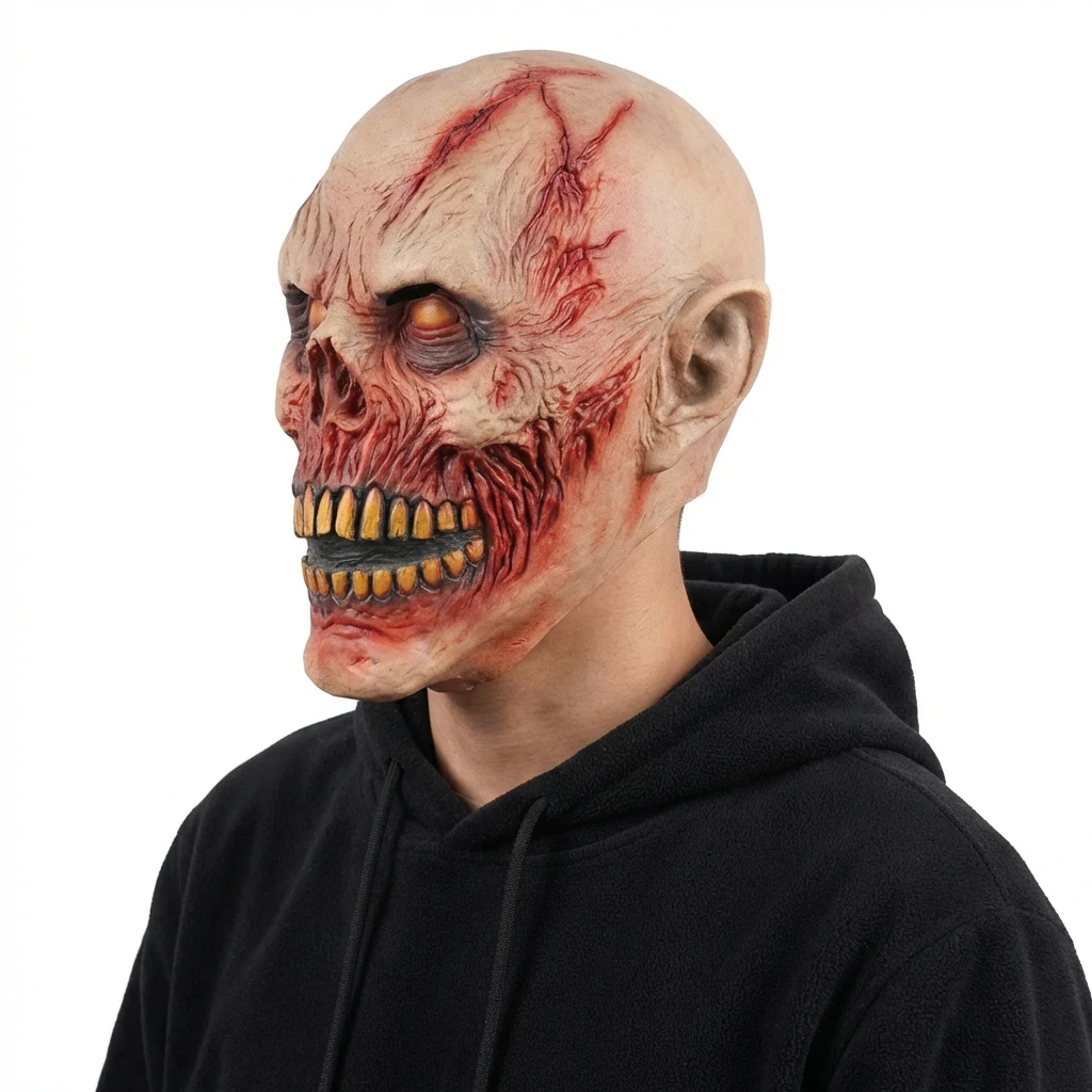 Zombie Skalle Mask – Latex Vuxen