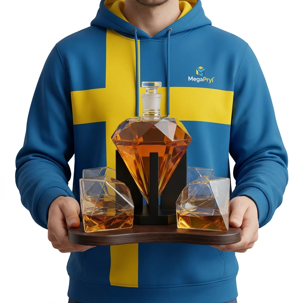Diamantformat Whiskeyglas – Klar & Blyfri