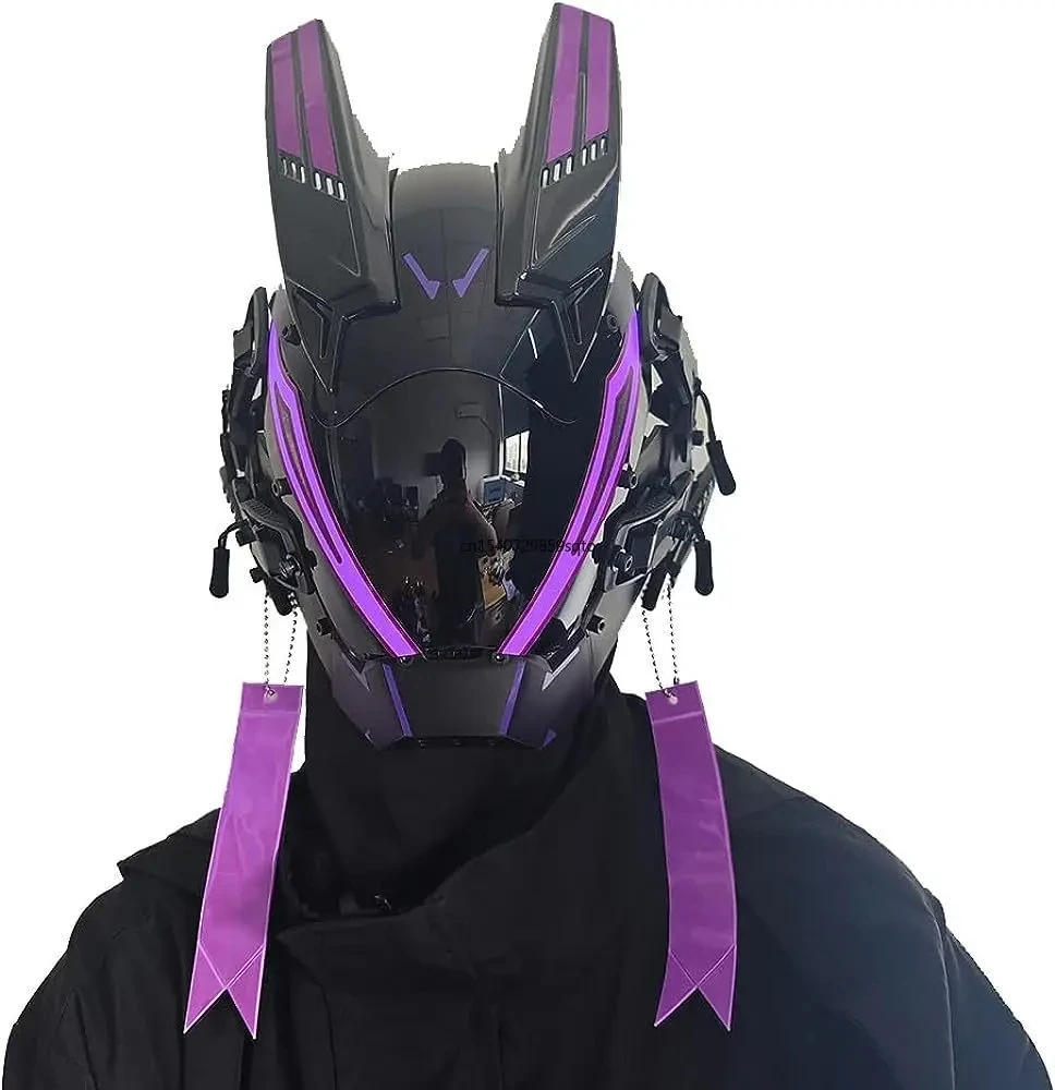 NeonPulse LED Mask – Futuristic Punk Mask