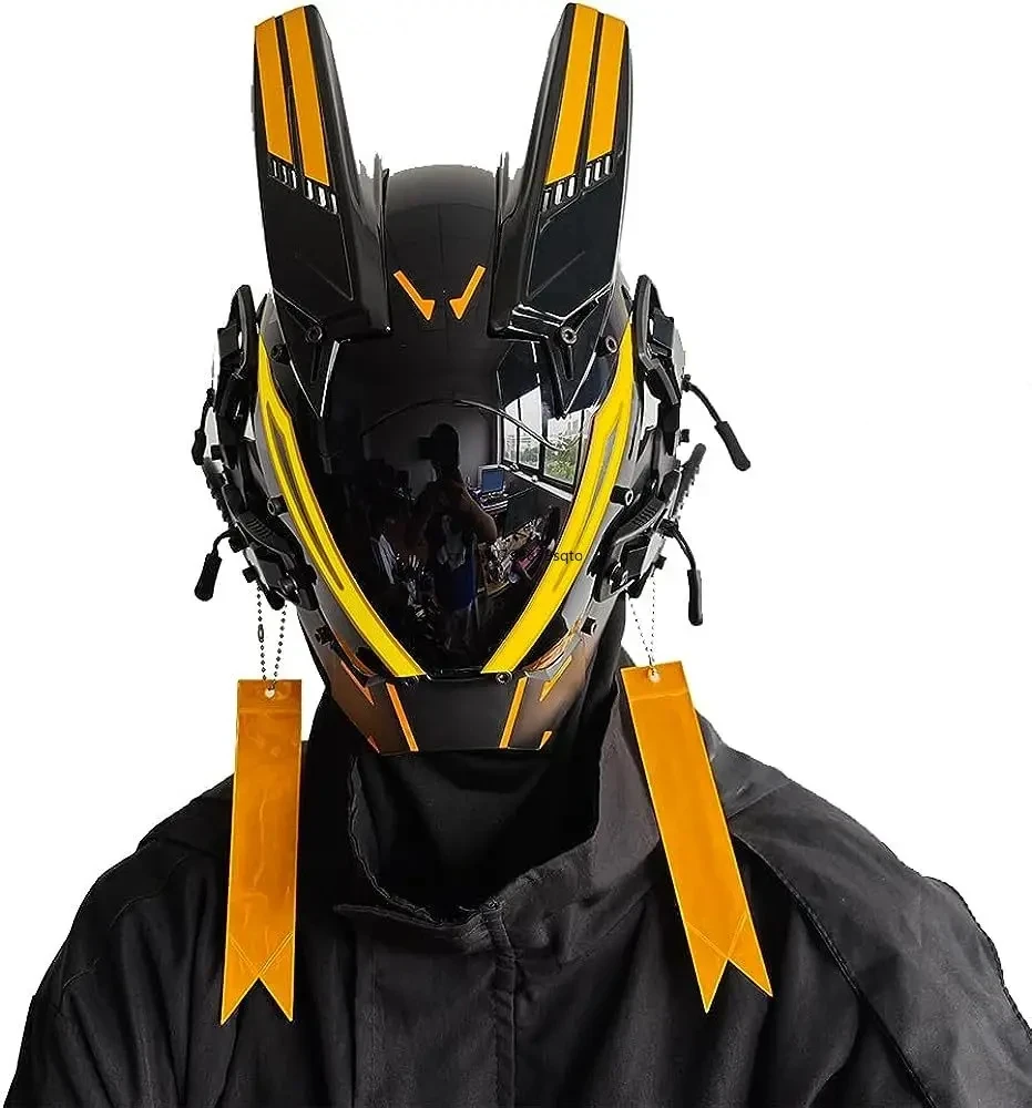 NeonPulse LED Mask – Futuristic Punk Mask