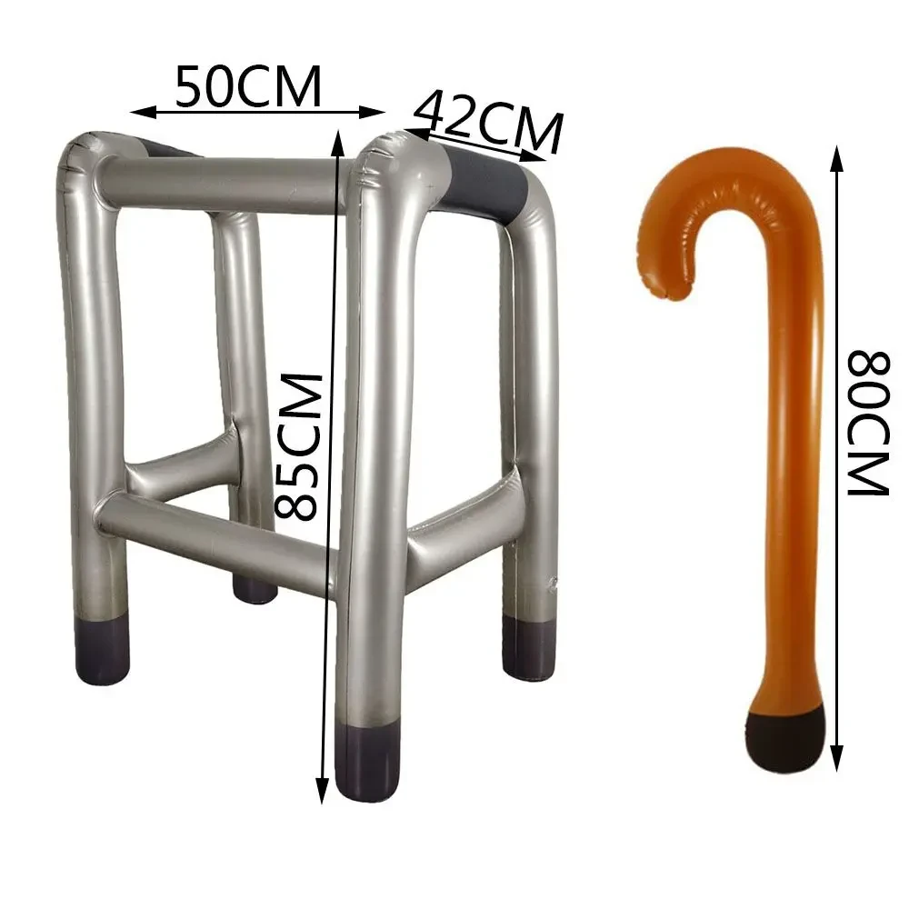 Uppblåsbar Krycka Rullator Set