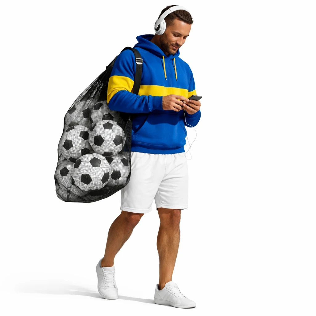 Bollnät väska – förvaring av fotbollar & sportbollar