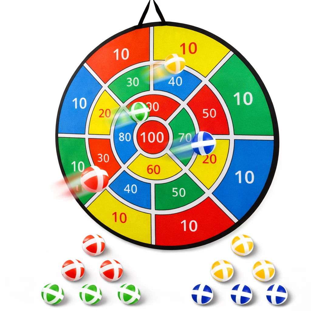 Darttavla med Klibbiga Bollar – 70 cm