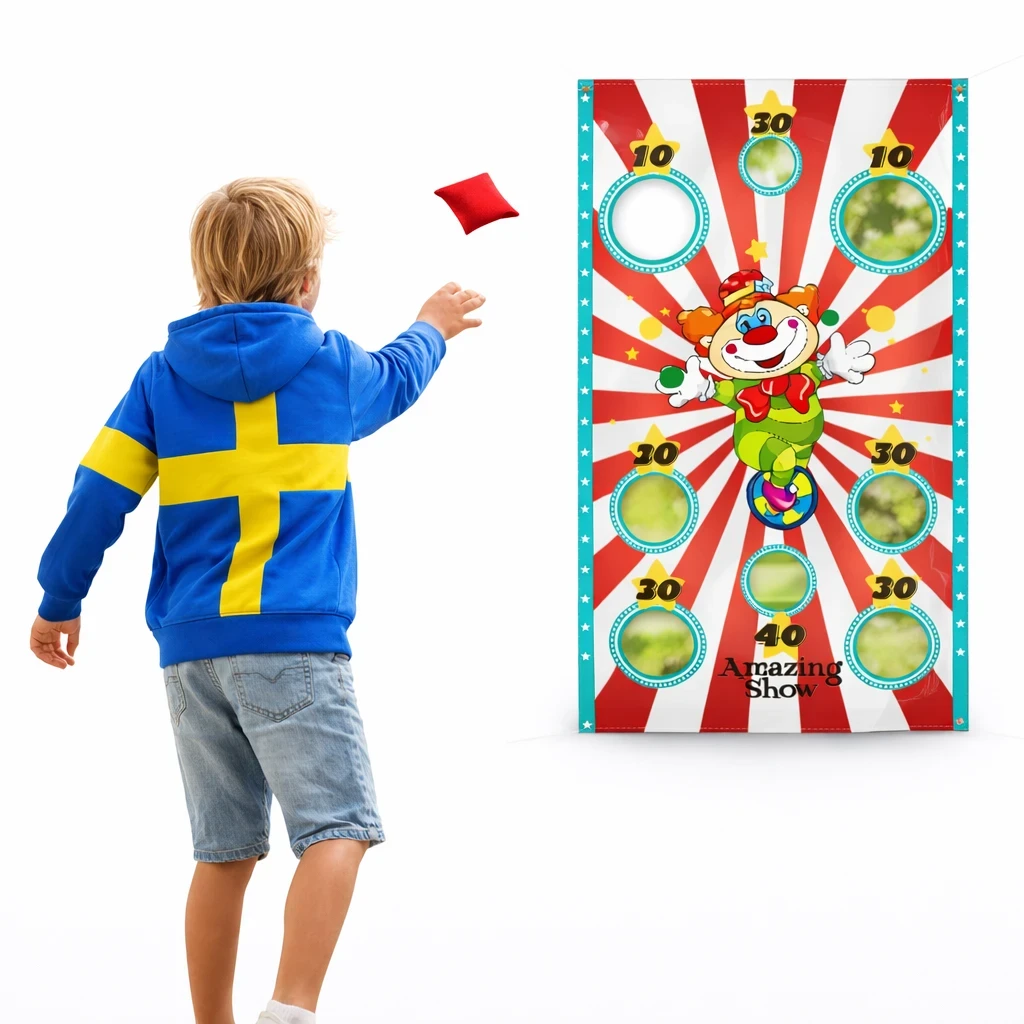 Kastspel för barn – målspel med ärtpåse utomhus