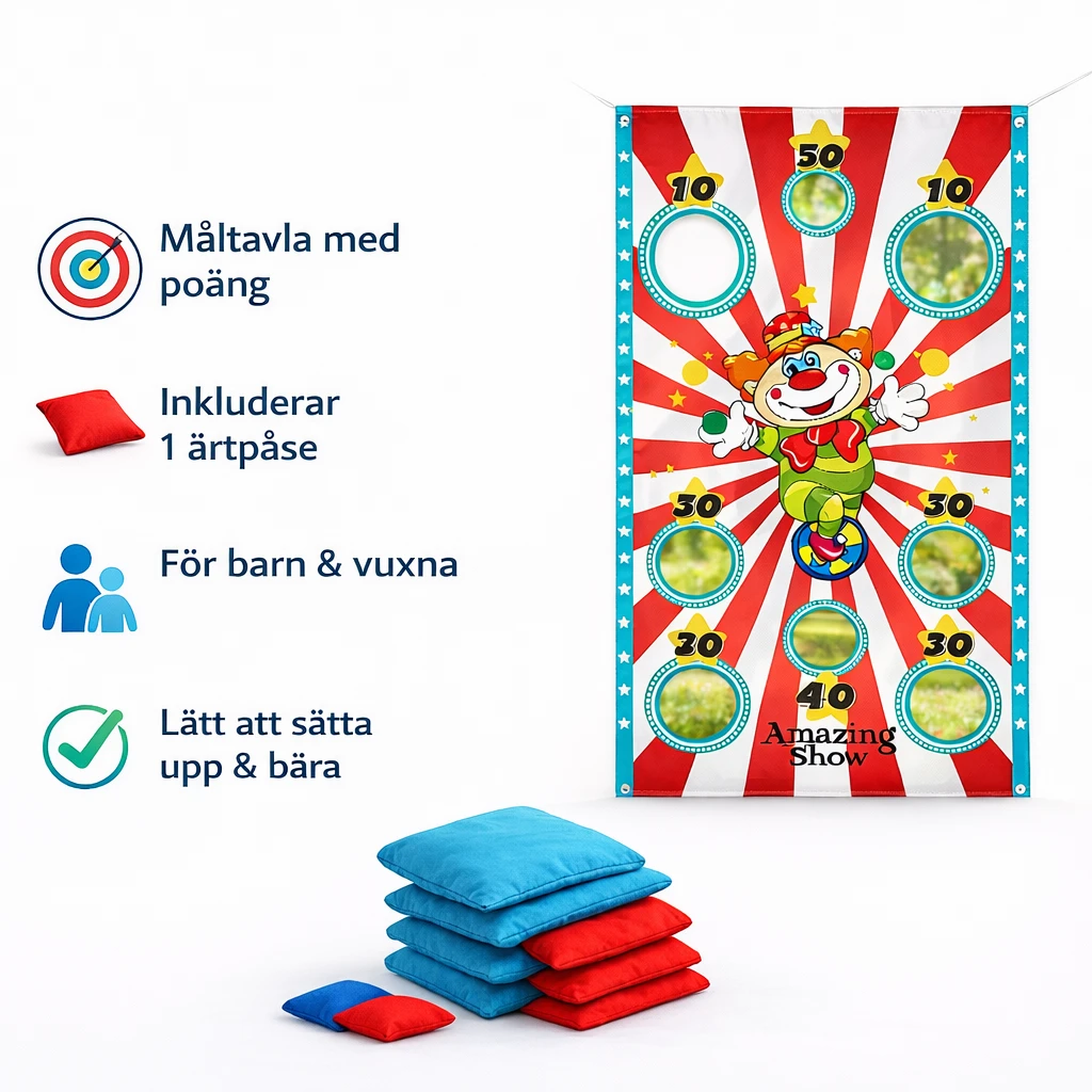 Kastspel för barn – målspel med ärtpåse utomhus