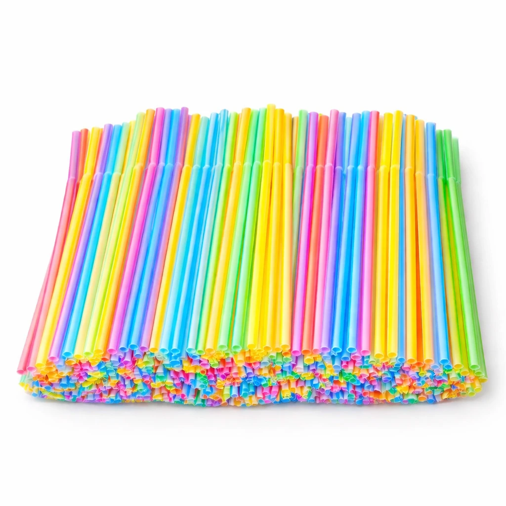 Färgglada sugrör – flexibla plast sugrör i 100–1000 pack