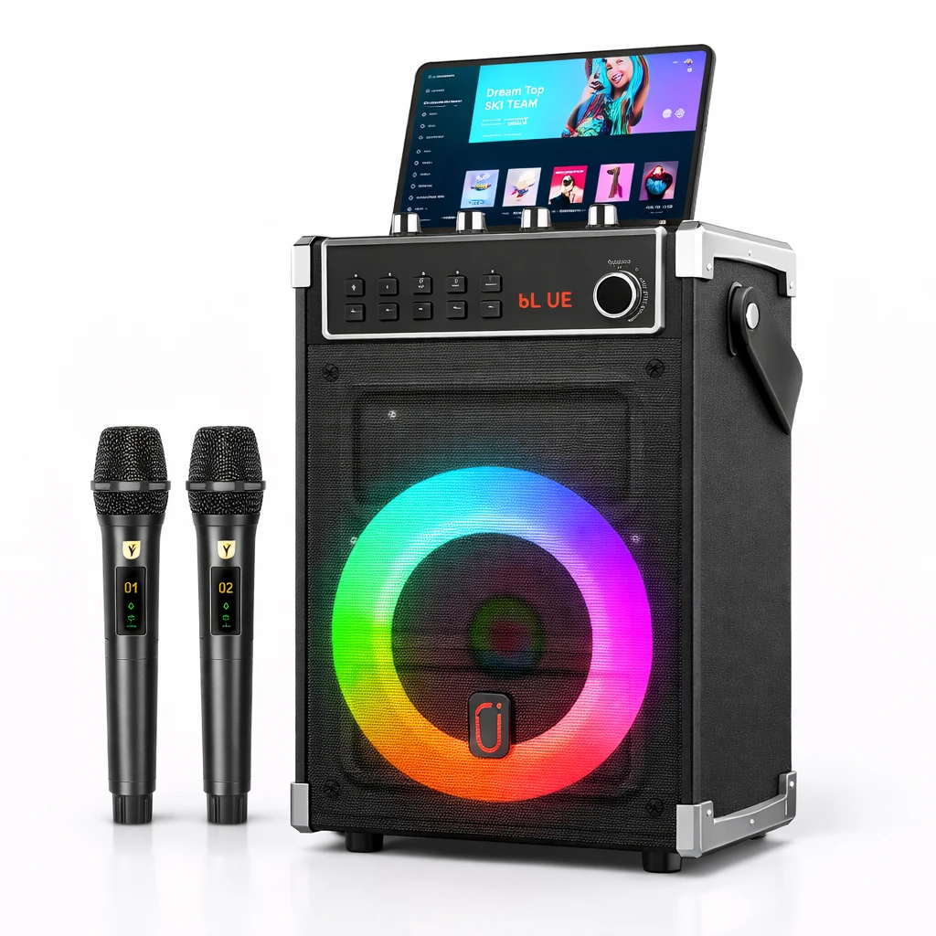 Karaoke kraftig karaoke PA högtalare – Bluetooth & RGB