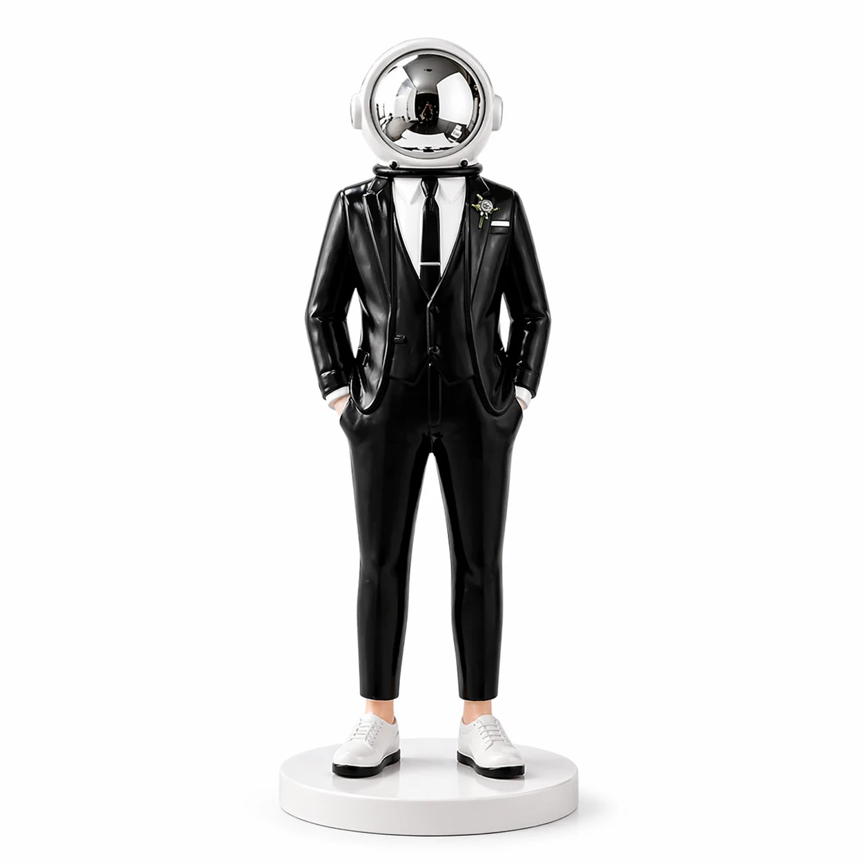 Svart Kostym med Astronaut Hjälm