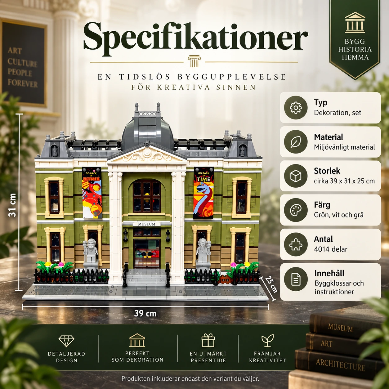 Byggklossar byggnad för vuxna, 4014 delar