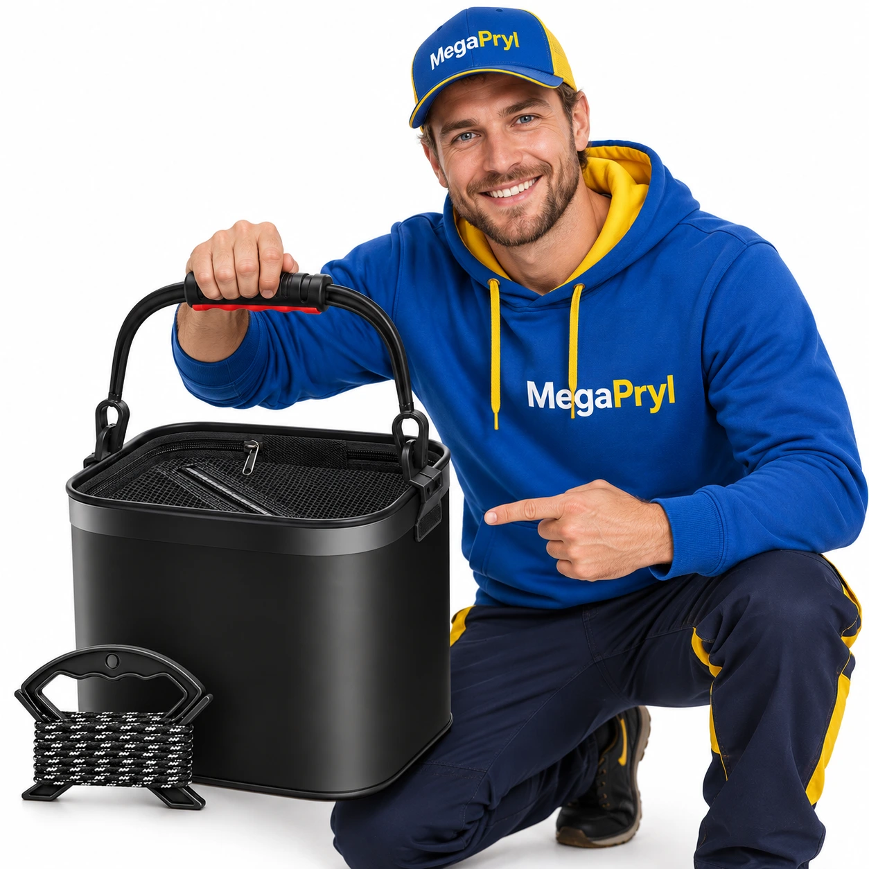 Kokoontaitettava vesiämpäri kalastukseen ja retkeilyyn, 10 L