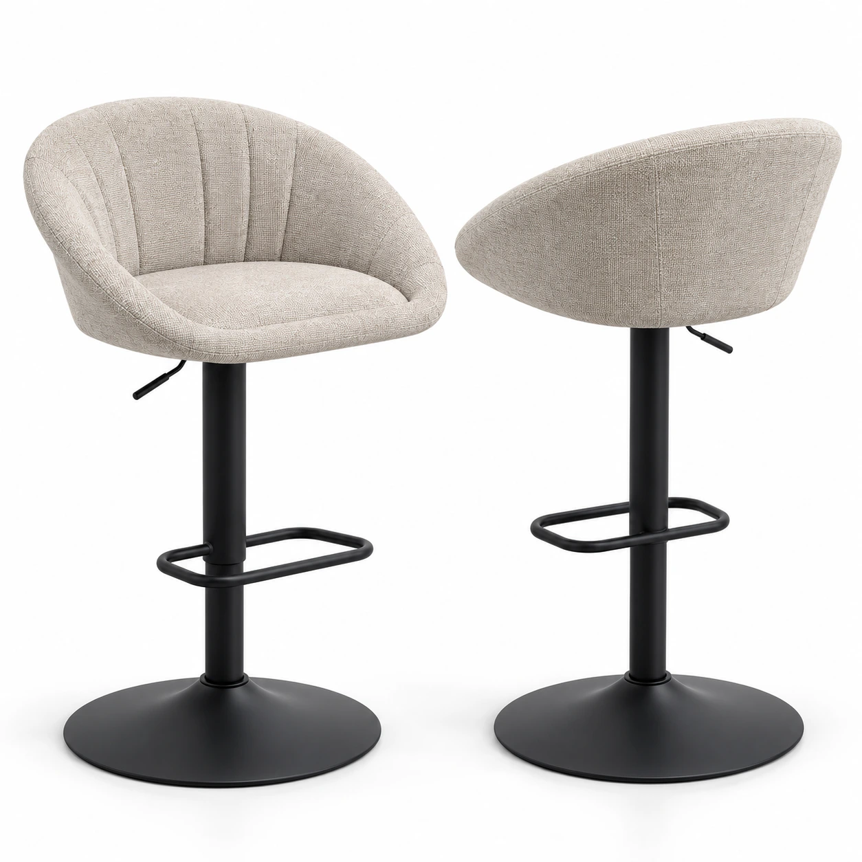 Barstolar för kök och bardisk, 2-pack med justerbar höjd