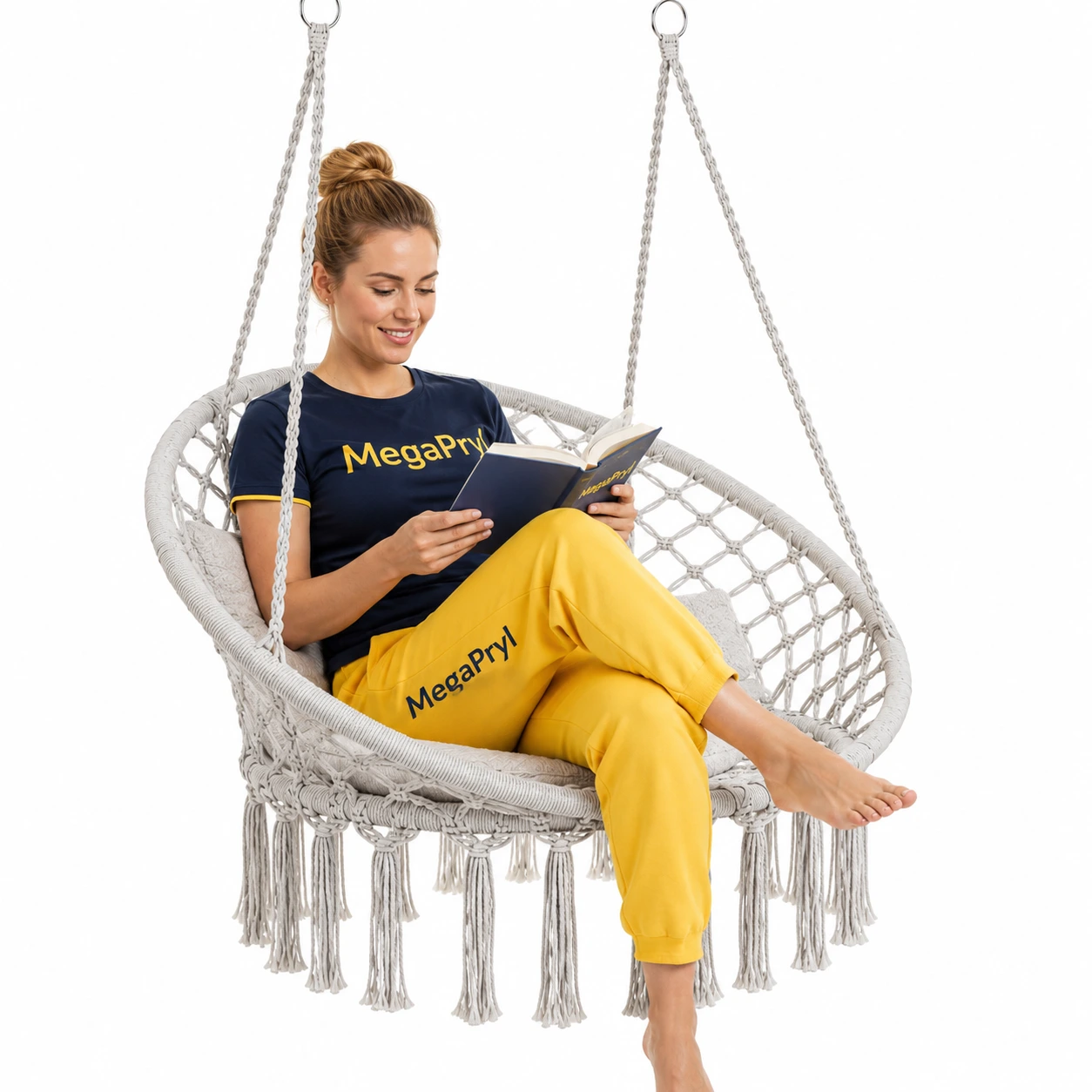 Hängstol för inom- och utomhusbruk med boho-design