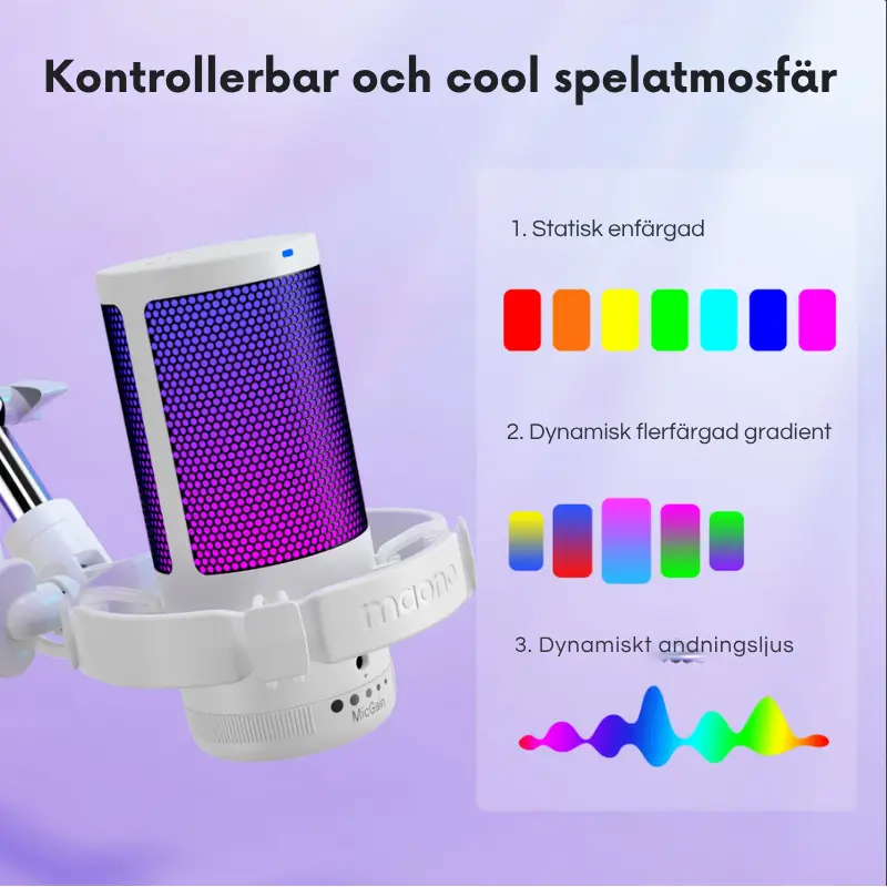 Mikrofon för Gaming och Streaming 4