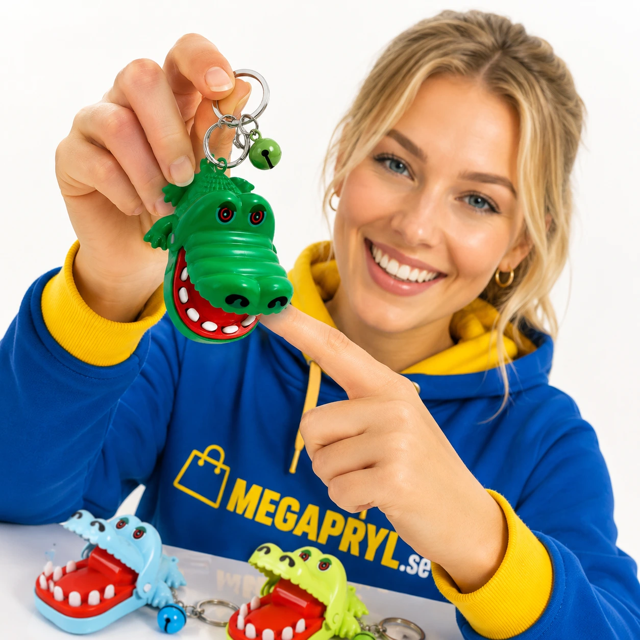Krokodilspel Nyckelring Mini med Bitfunktion