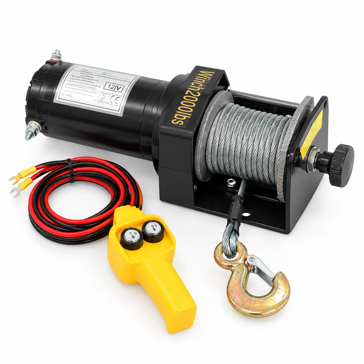 Elektrisk vinsch 12V med wired handkontroll