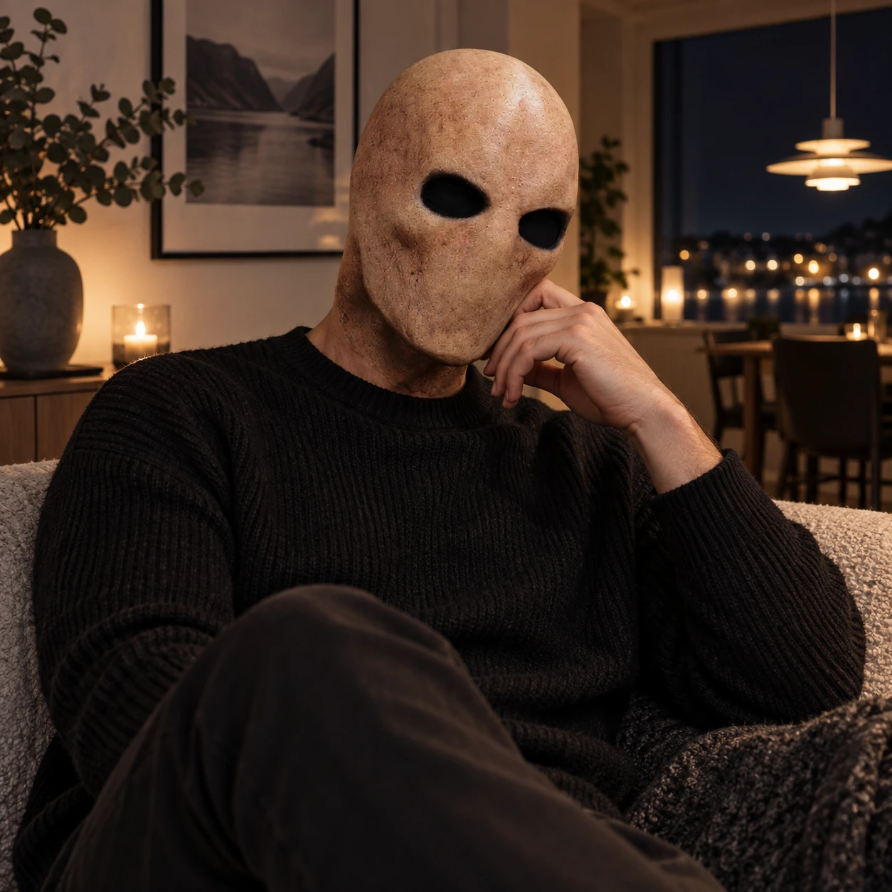 Ansiktslös Alien Latexmask