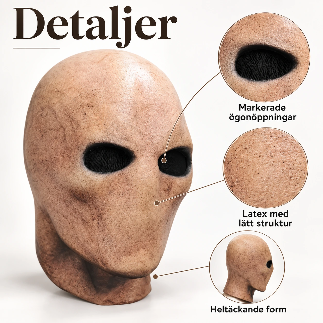 Ansiktslös Alien Latexmask