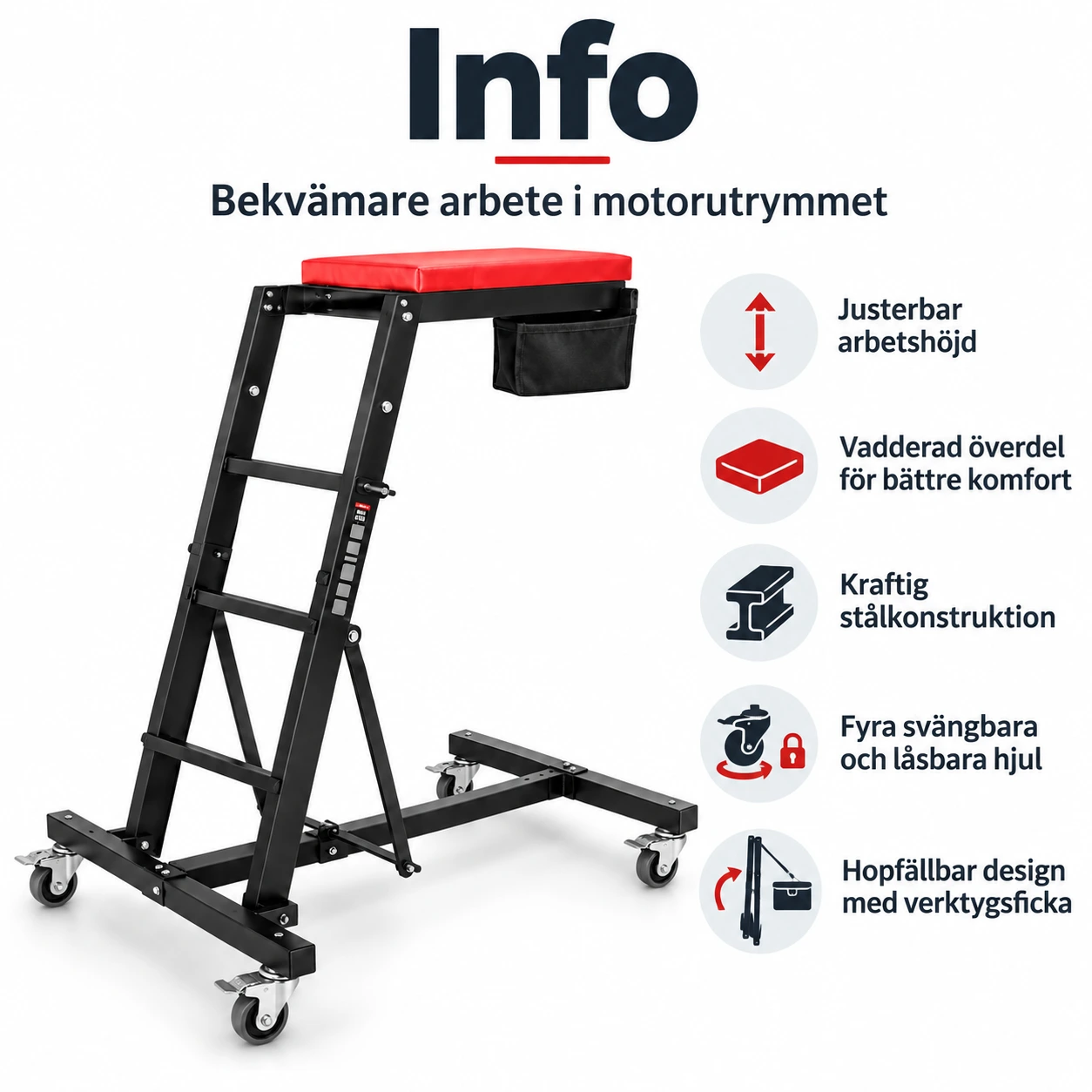 Moottoritilan työsilta säädettävällä korkeudella