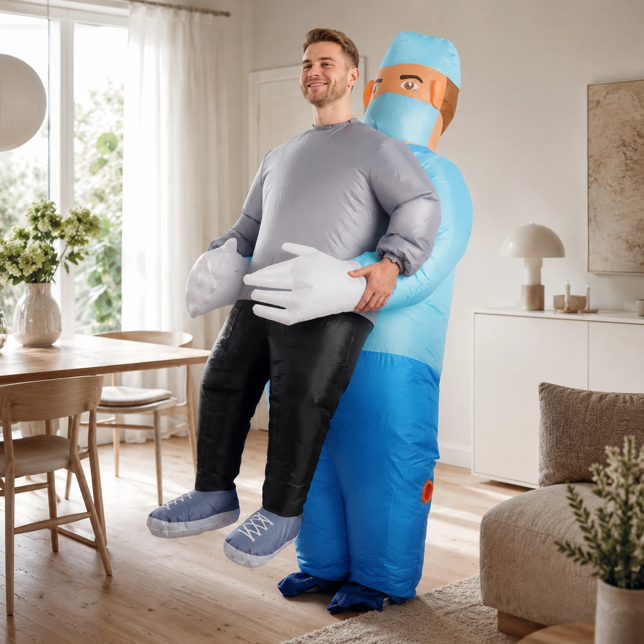 Uppblåsbar kirurgdräkt för maskerad och halloween