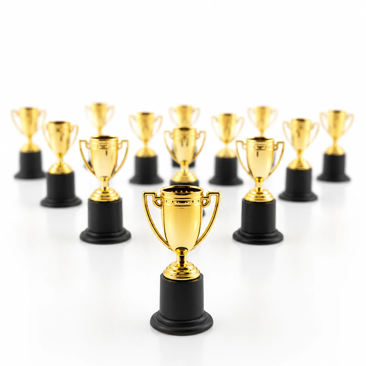 Minipokaler Plast Guld 24-pack