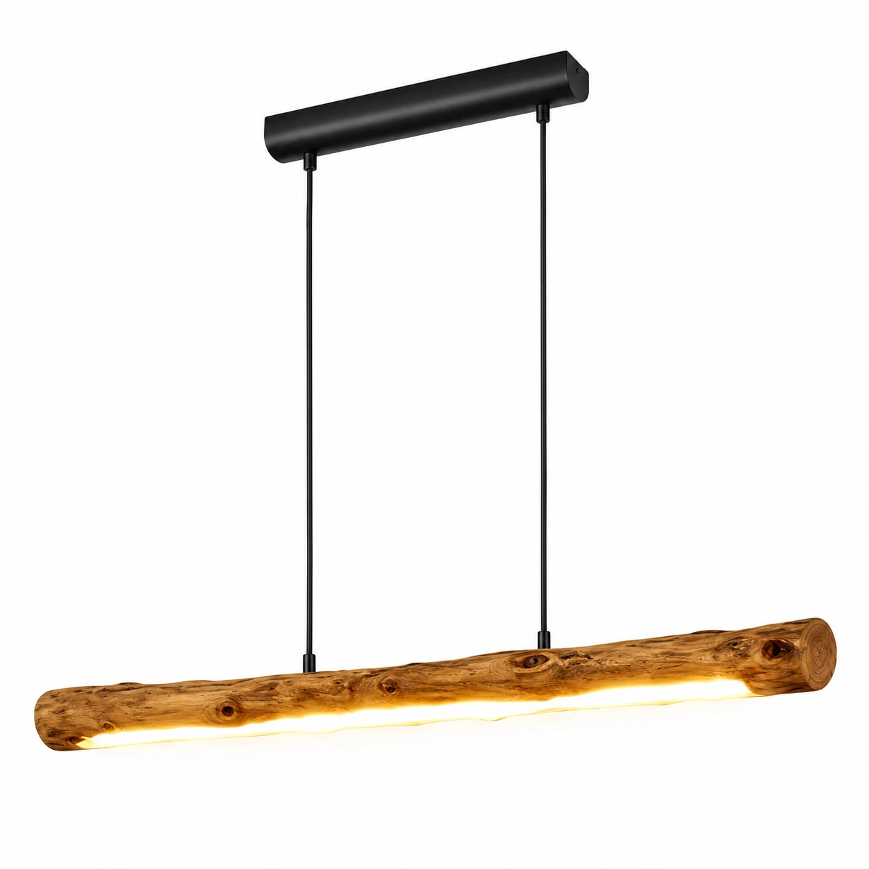 Träpendellampa med LED för matbord och vardagsrum