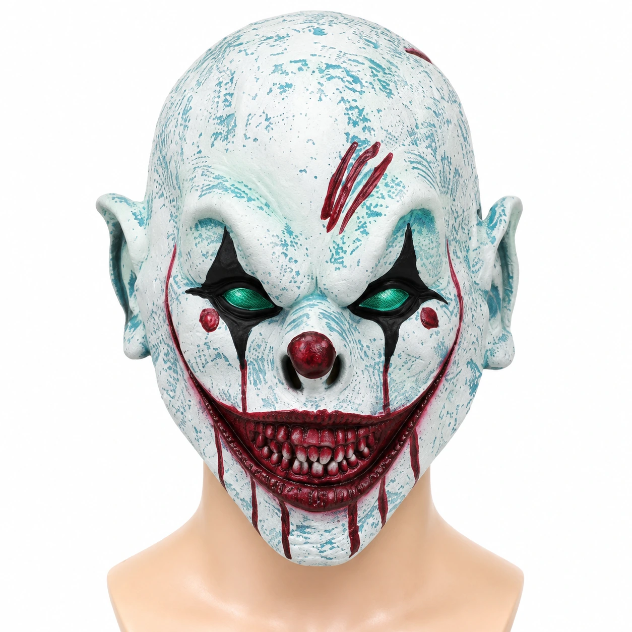 Skräckclownmask i latex för halloween och maskerad