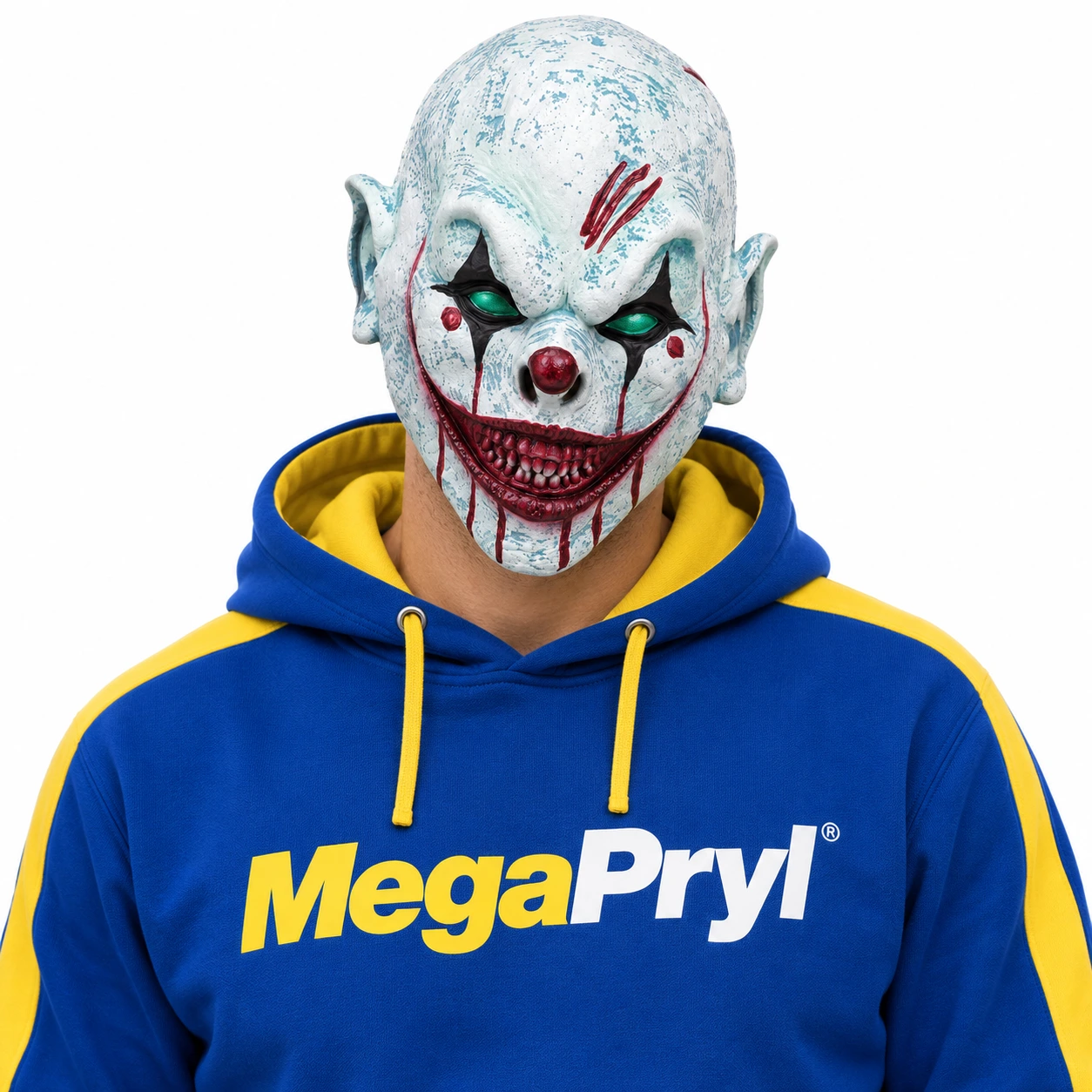 Skräckclownmask i Latex – Mask för Halloween, Maskerad och Temafest
