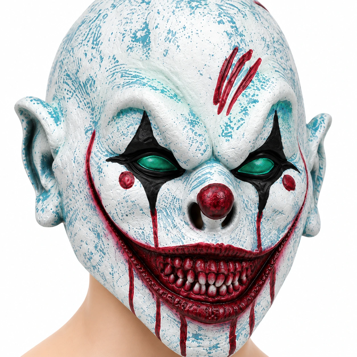 Skräckclownmask i latex för halloween och maskerad