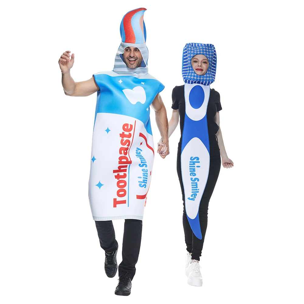 Tandborste Tandkräm Maskeraddräkt Vuxen Par