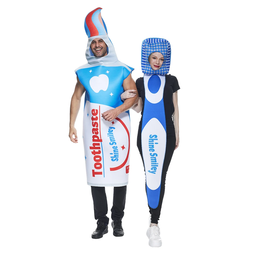Tandborste Tandkräm Maskeraddräkt Vuxen Par