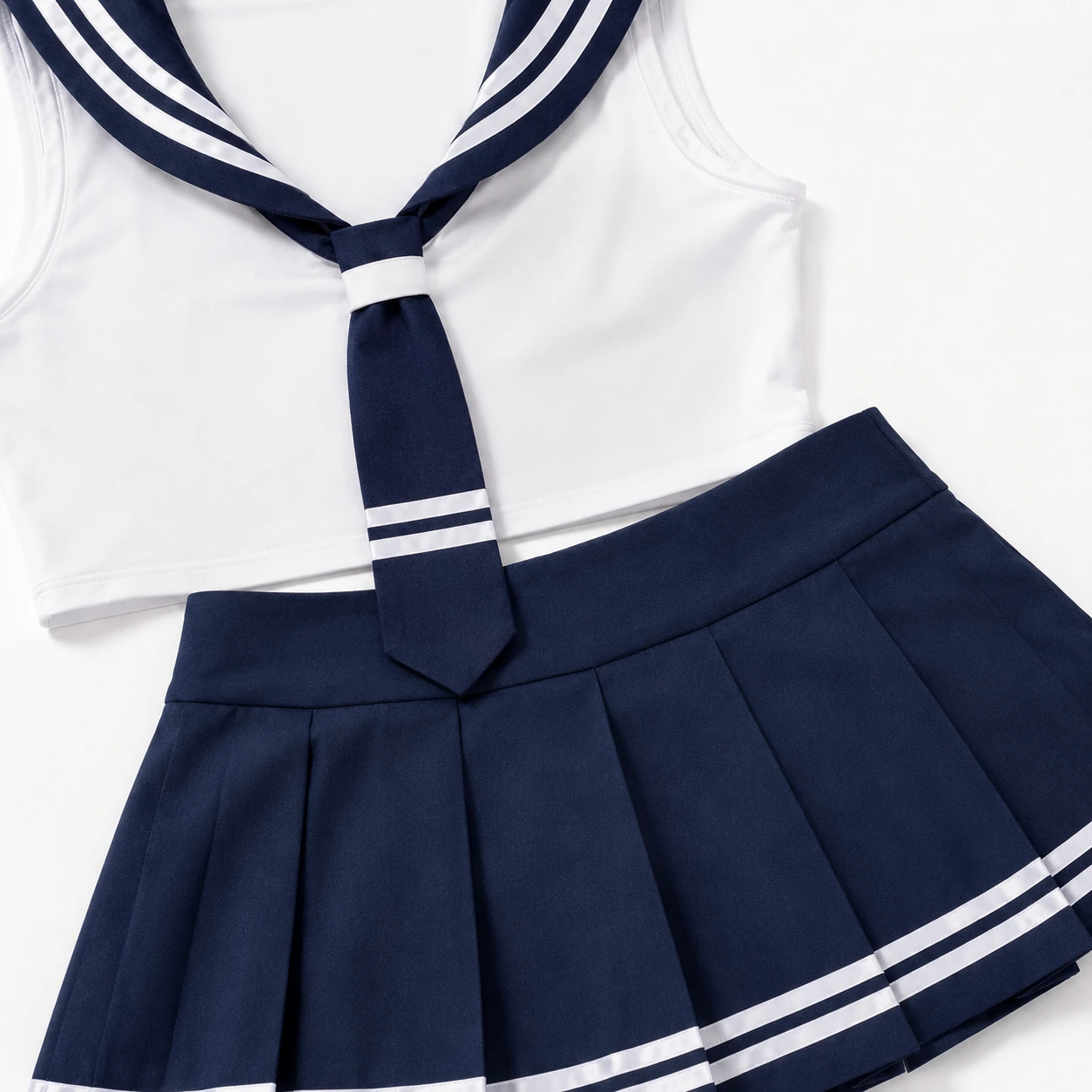 Skoluniform set för rollspel med kjol och topp