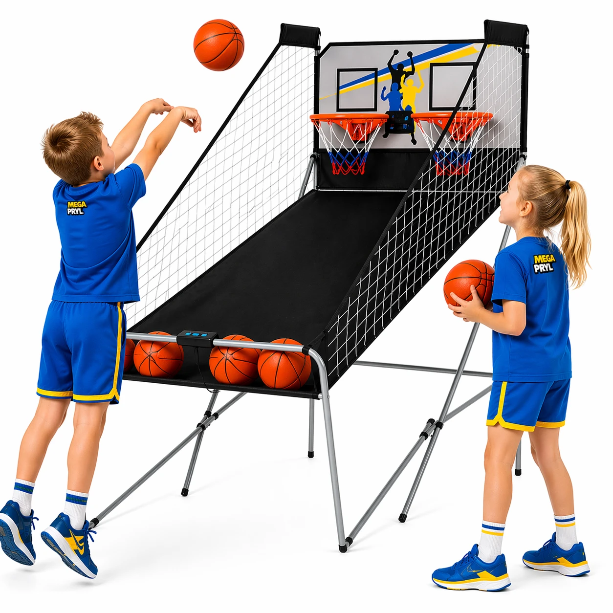 Arkadbasket Dubbelkorg – Elektronisk & Hopfällbar