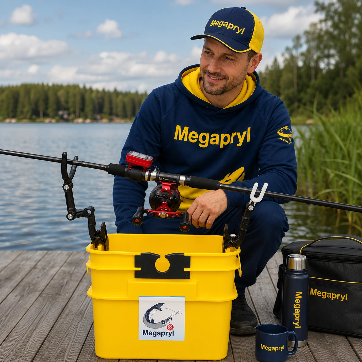 Fiskespöhållare 360° med silikonsäte och självlysande funktion